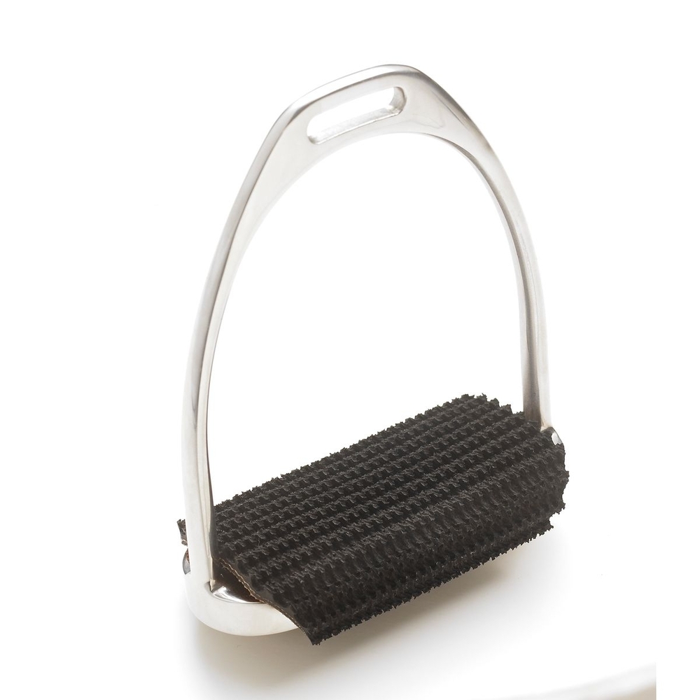 Stainless Steel Stirrup with Black Tread